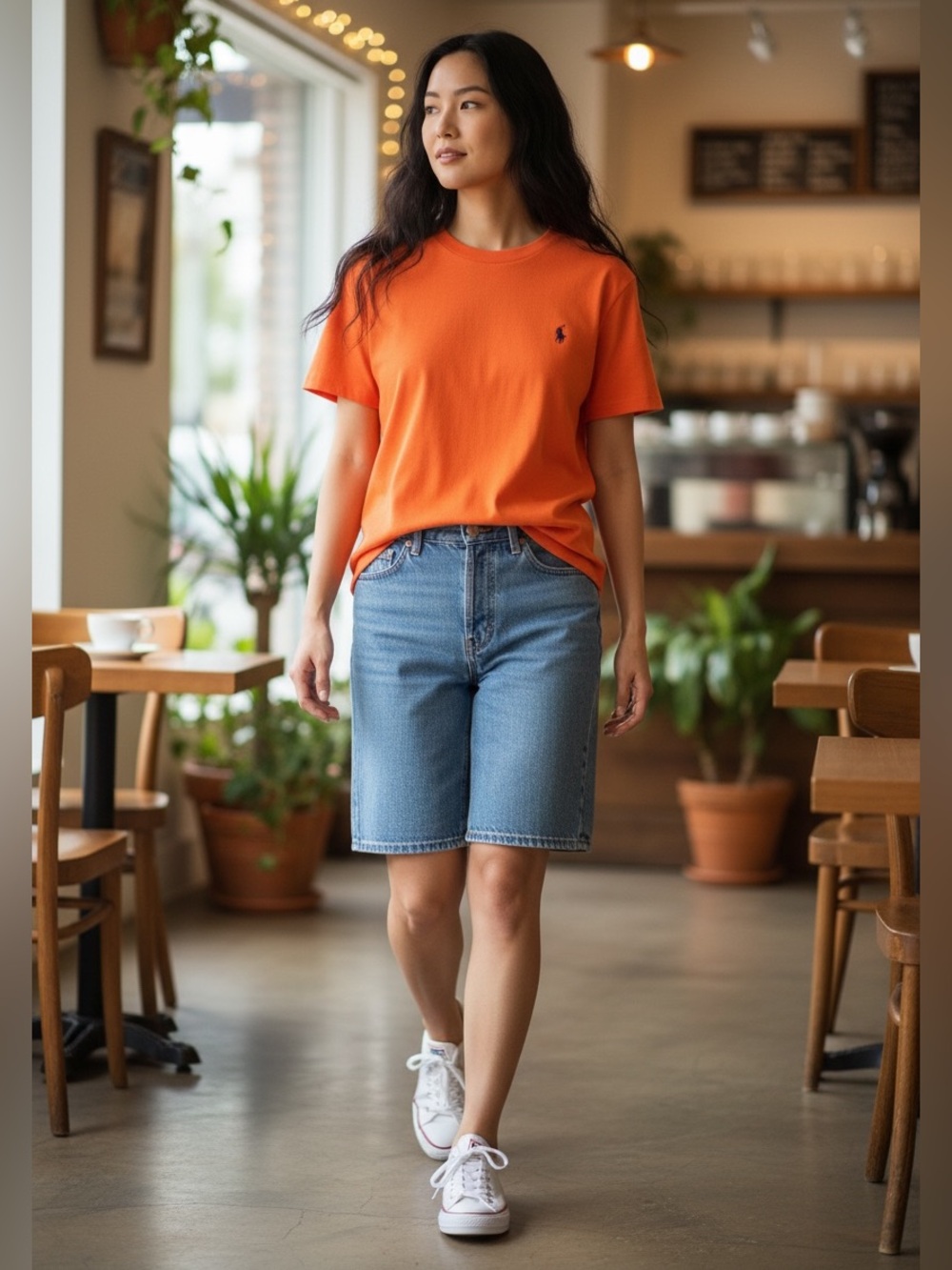 Ralph Lauren Sport Orange Cotton Crewneck Tee Shirt XL Classic Pony Logo